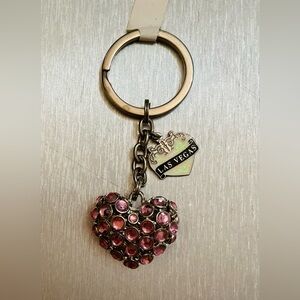 Rhinestone heart keychain